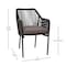 Flash Furniture Set of 2 Black All-Weather Woven Patio Chairs, 2PK SDA-AD892006-BK-2-GG - alternate 5